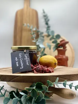 Productfoto Kers - Cranberry Confituur met een vleugje Rum