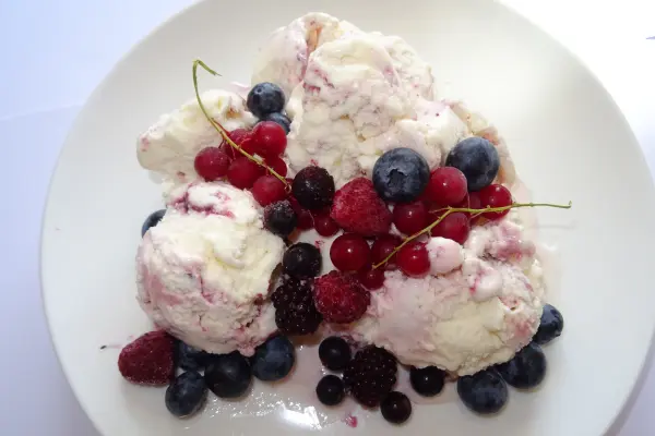 Productfoto Bosvruchten yoghurt ijs