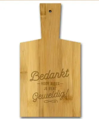 Productfoto Borrelplank Bedankt