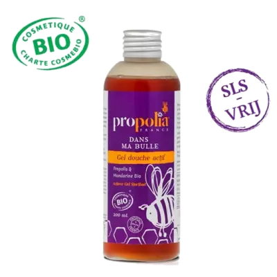 Productfoto ACTIEVE DOUCHEGEL VOOR HUID EN HAAR  MET PROPOLIS EN MANDARIJN BIO
