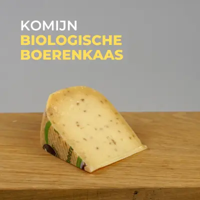 Productfoto Biologische boerenkaas komijn koe 300 gram