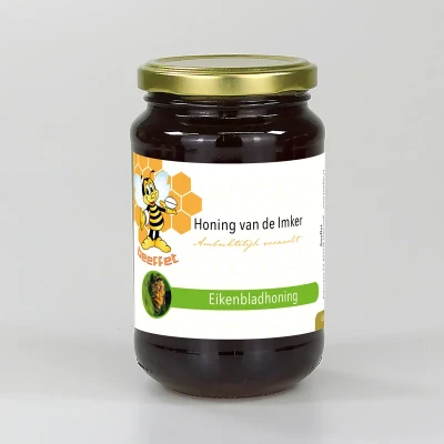 Productfoto Eikenbladhoning, Pure rauwe honing (Spanje) 450g