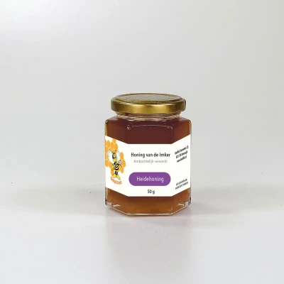 Productfoto Heidehoning, Pure rauwe honing (Letland) in Glazen pot met deksel 50g