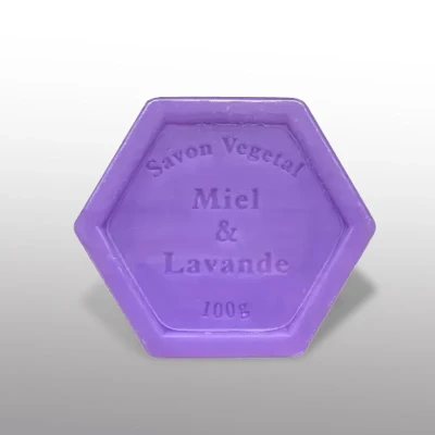 Productfoto Honingzeep met lavendel raatvorm 100g