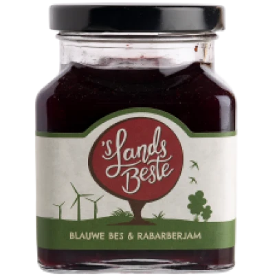 Productfoto Blauwe bes &amp; rabarber jam