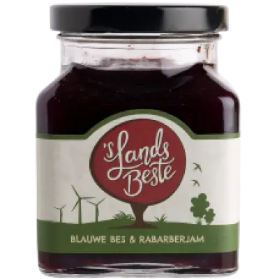 Productfoto Blauwe bes &amp; rabarber jam