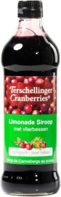 Productfoto Limonade siroop met vlierbessen - Terschellinger Cranberries