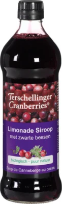 Productfoto Limonade siroop met zwarte bessen - Terschellinger Cranberries
