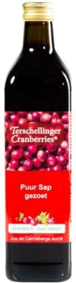 Productfoto Puur sap gezoet 750 ml - Terschellinger Cranberries