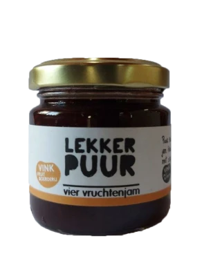 Productfoto Vier vruchtenjam - Lekker Puur