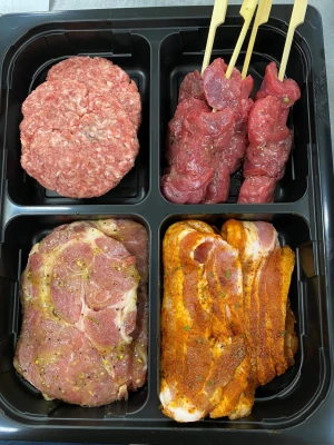 Productfoto Bbq pakket RaTo1, Procureur, spek, kogel biefsate, rato-burger