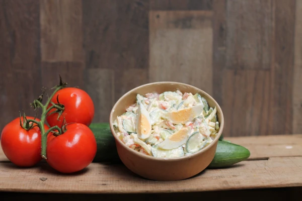 Productfoto Tomaat-ei salade (per 100gr), 300 gram