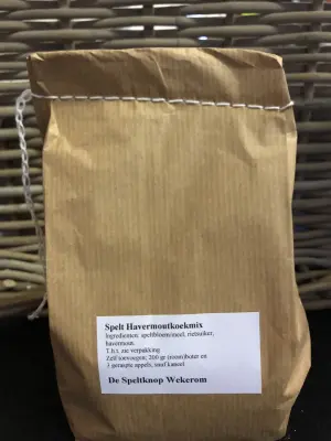 Productfoto Spelt Havermoutkoekmix met rietsuiker 500 gram
