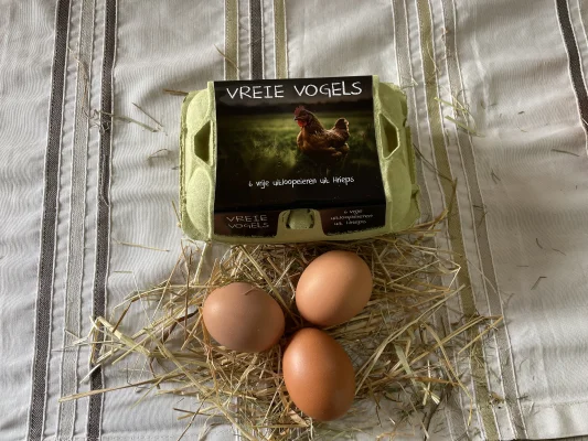 Productfoto 6 vrije uitloopeieren