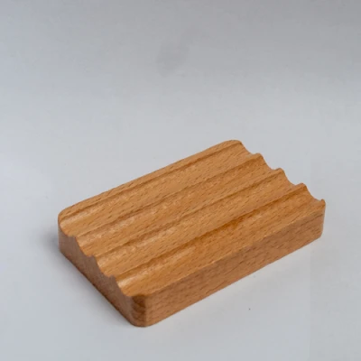 Productfoto Houten zeephouder - gegolfd