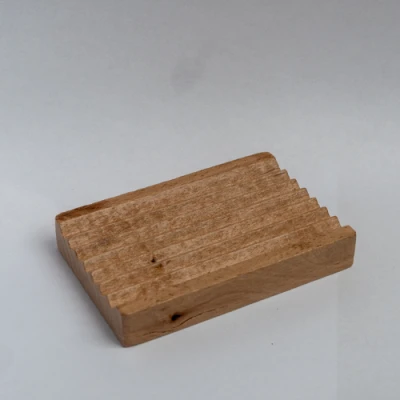 Productfoto Houten zeephouder - geribbeld