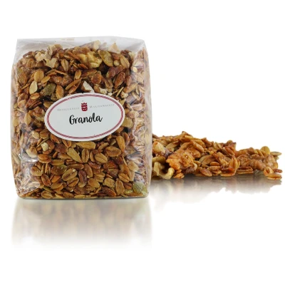 Productfoto Granola met walnoten en bloemenhoning