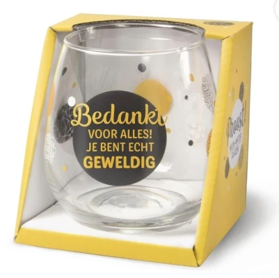 Productfoto Glas Bedankt