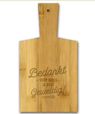 Productfoto Borrelplank Bedankt