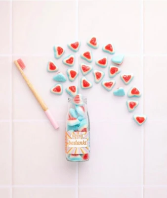 Productfoto Snoepflesje Bedankt met tandenborstel