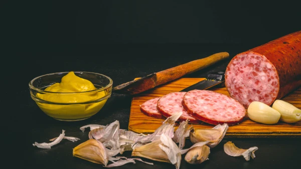 Productfoto Droge Worst Knoflook