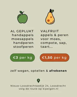 Productfoto Stoofperen van de kraam