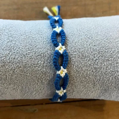 Productfoto Geknoopte armband - blauw