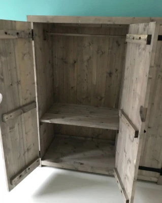 Productfoto Steigerhouten 3-deurs kast