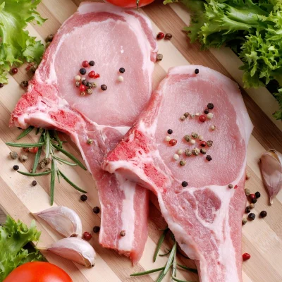 Productfoto Ribkarbonade, 2 koteletten met ribbeen