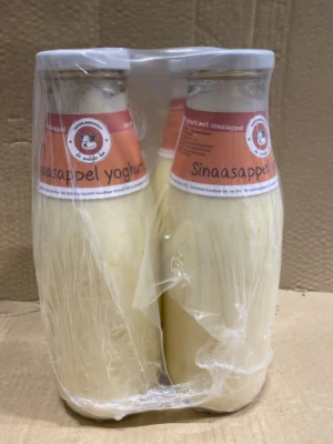 Productfoto De Vrolijke Koe Yoghurt met sinaasappel 750 ml