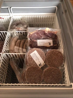 Productfoto Runderhamburgers verpakt per 4