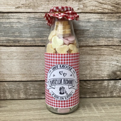 Productfoto Cadeaufles met snoepjes: "Je bent een topper" van Tante Katootje