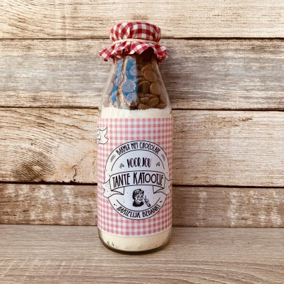 Productfoto Cadeaufles bakmix "Bedankt" van Tante Katootje