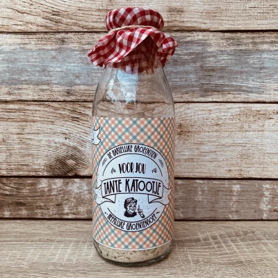 Productfoto Cadeaufles: "de hartelijke Groe(n)te" van Tante Katootje