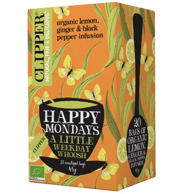 Productfoto Clipper Happy Mondays - Lemon, ginger & cracked black pepper organic infusion