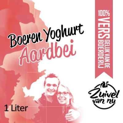 Productfoto Boeren Yoghurt - Aardbei, 500 ml