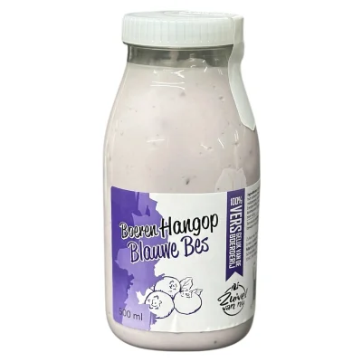 Productfoto Boeren Hangop Blauwe Bes, 500 ml